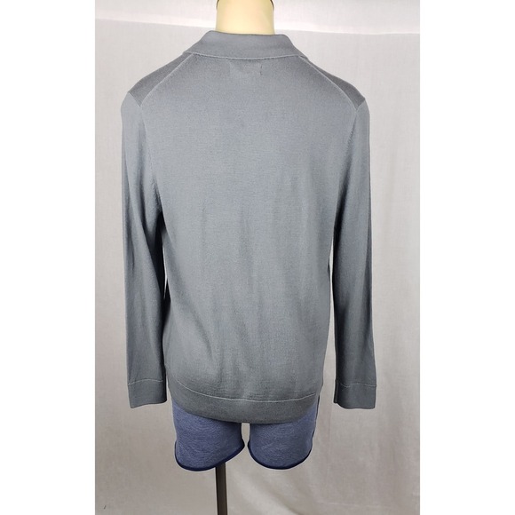 The Commons Mens Gray Merino Wool V-Neck Long Sleeve Sweater L Casual Classic - Picture 2 of 7